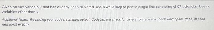 Variables asterisks consisting declared loop variable