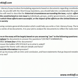How to write a civic literacy essay