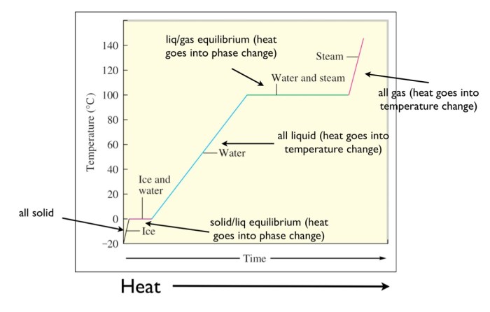 Heating curve for water worksheet