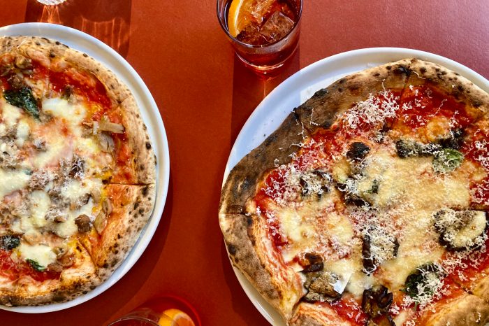 A large pizza at palazzo pizzeria