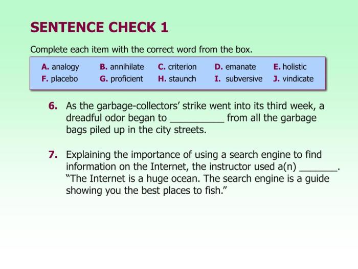 Chapter 7 sentence check 2 answer key