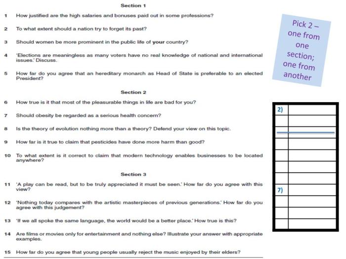 Aice topics discursive