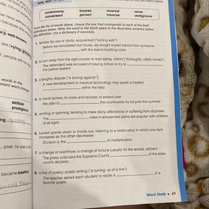 Vocabulary workshop level c unit 12 choosing the right word